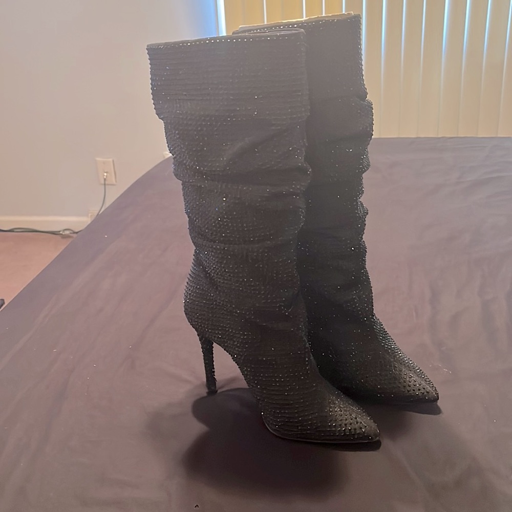 Jessica Simpson sparkly rhinestone boots